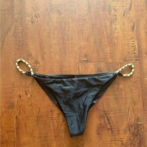 Black Beaded Women's Swim Bottom